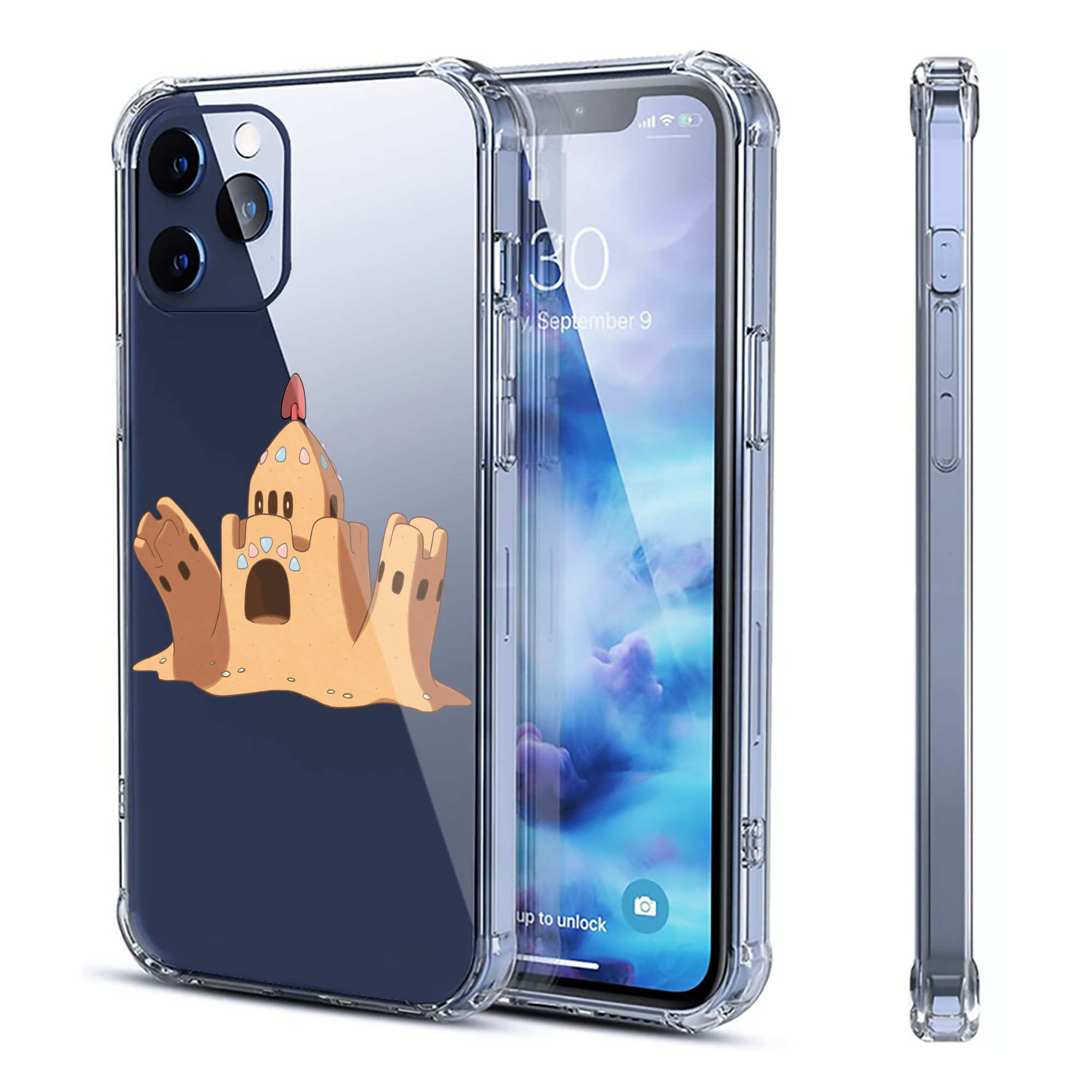 （画像用） ポケットモンスター Pokémon 【iPhone 12シリーズ対応】透明スマホケース（クリアソフトケース）